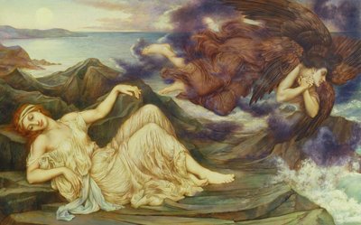 Haven na stormachtige zeeën, 1905 door Evelyn De Morgan